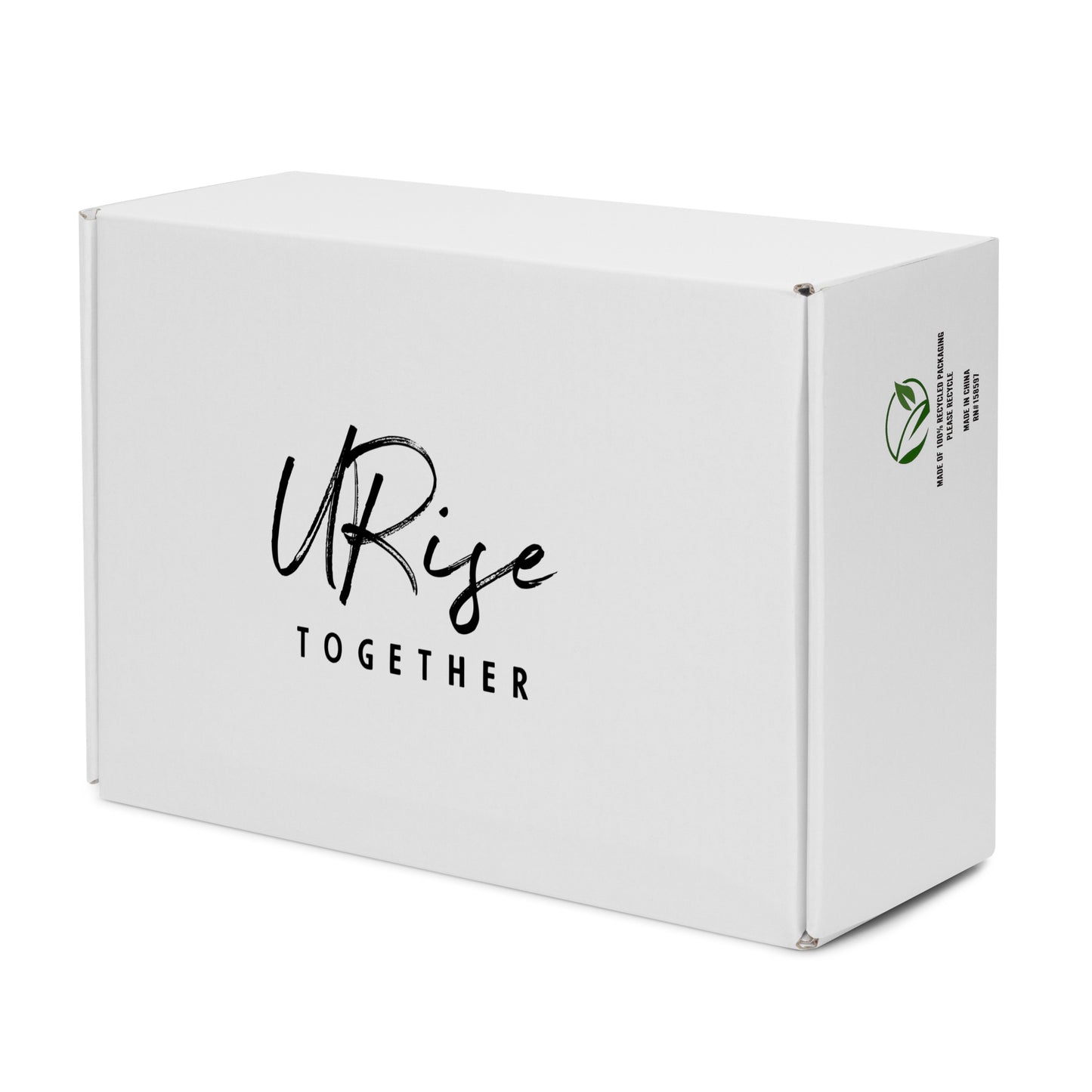 "URise Together" Men’s high top canvas shoes Wht/Red
