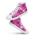 "URise Together" Men’s high top canvas shoes - PinkOut