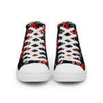 "URise Together" Men’s high top canvas shoes Black