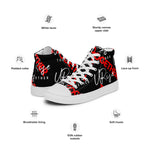 "URise Together" Men’s high top canvas shoes Black
