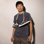 "URise Together" Men’s high top canvas shoes Black