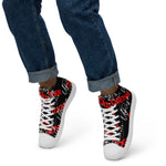 "URise Together" Men’s high top canvas shoes Black