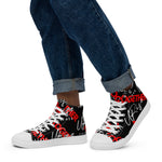 "URise Together" Men’s high top canvas shoes Black