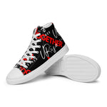 "URise Together" Men’s high top canvas shoes Black