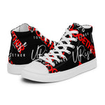 "URise Together" Men’s high top canvas shoes Black