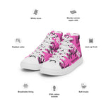 "URise Together" Men’s high top canvas shoes - PinkOut