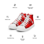 "URise Together" Men’s high top canvas shoes RedOut