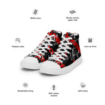 "URise Together" Men’s high top canvas shoes Black