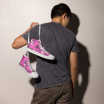 "URise Together" Men’s high top canvas shoes - PinkOut