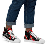 "URise Together" Men’s high top canvas shoes Black