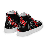 "URise Together" Men’s high top canvas shoes Black