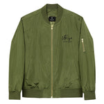 "URise Together" Embroidered Logo Bomber Jacket - Green - URiseTogetherApparel