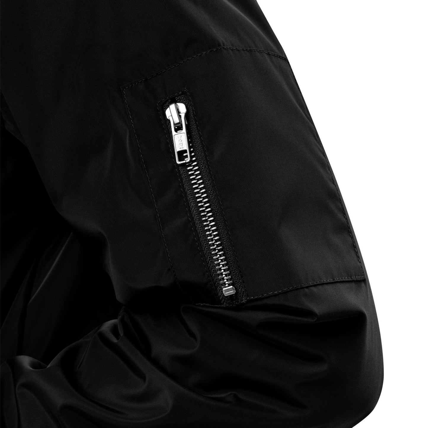 "URise Together" Embroidered Logo Bomber Jacket - Black - URiseTogetherApparel