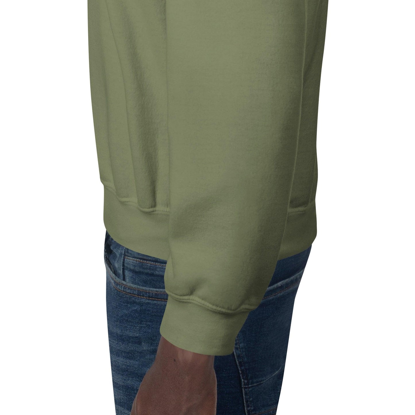 "URise Together" Embroidered Sweatshirt - Military Green - URiseTogetherApparel