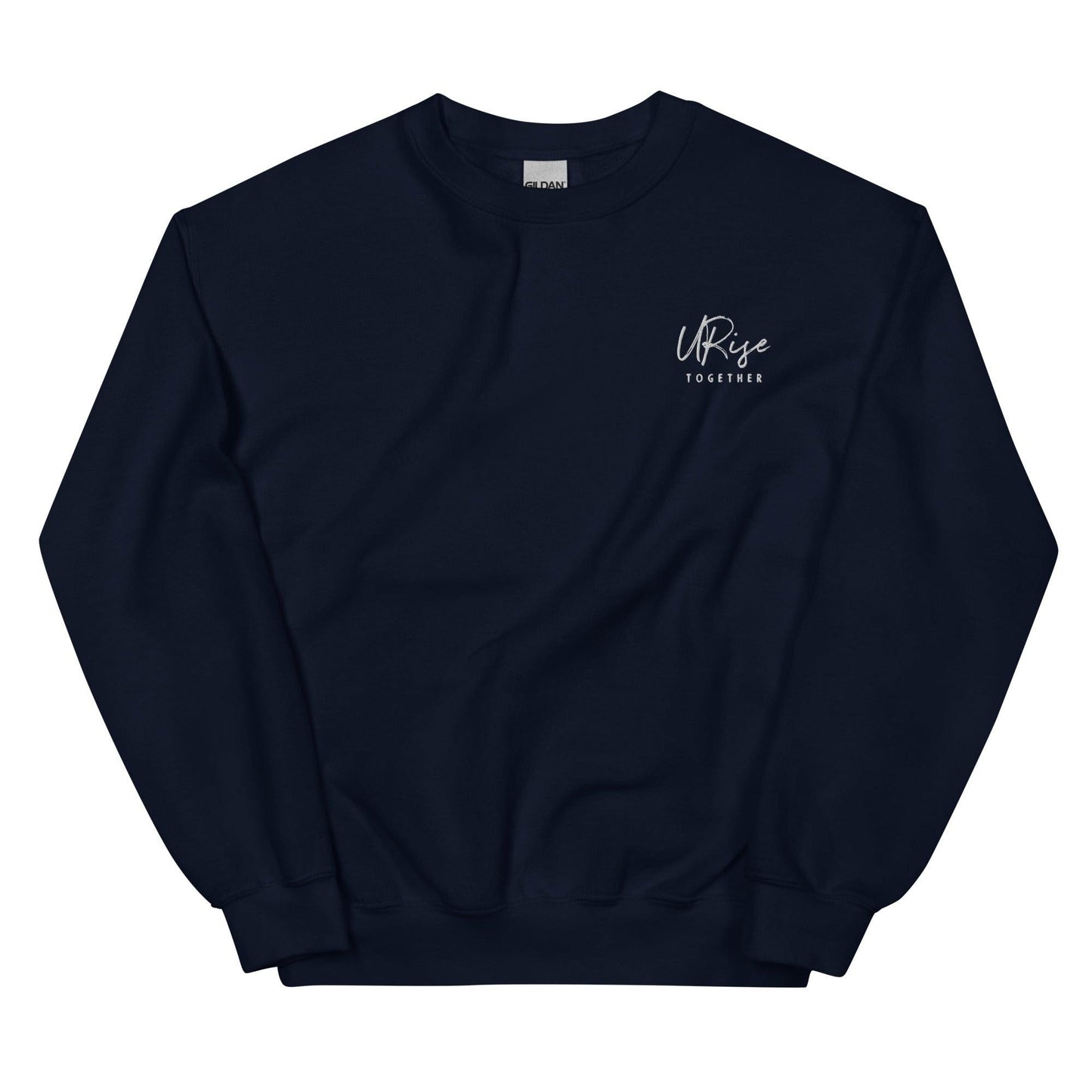 "URise Together" Embroidered Sweatshirt - Navy - URiseTogetherApparel