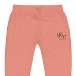 "URise Together" Embroidered fleece sweatpants - Rose - URiseTogetherApparel