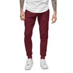 "URise Together" Embroidered fleece sweatpants - Maroon - URiseTogetherApparel