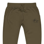 "URise Together" Embroidered fleece sweatpants - Military Green - URiseTogetherApparel