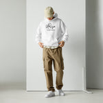 URise Together Logo Unisex Embroidered Hoodie Cotton- White