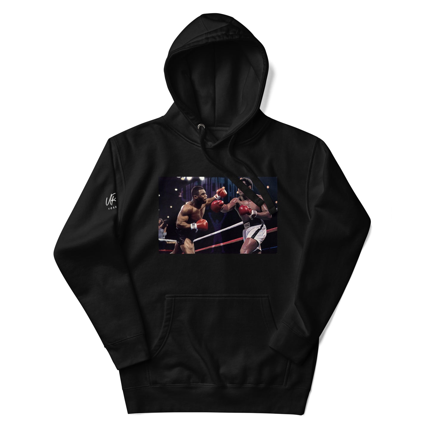 "URise Together" Boxing ICON Hoodie Unisex Cotton - Black
