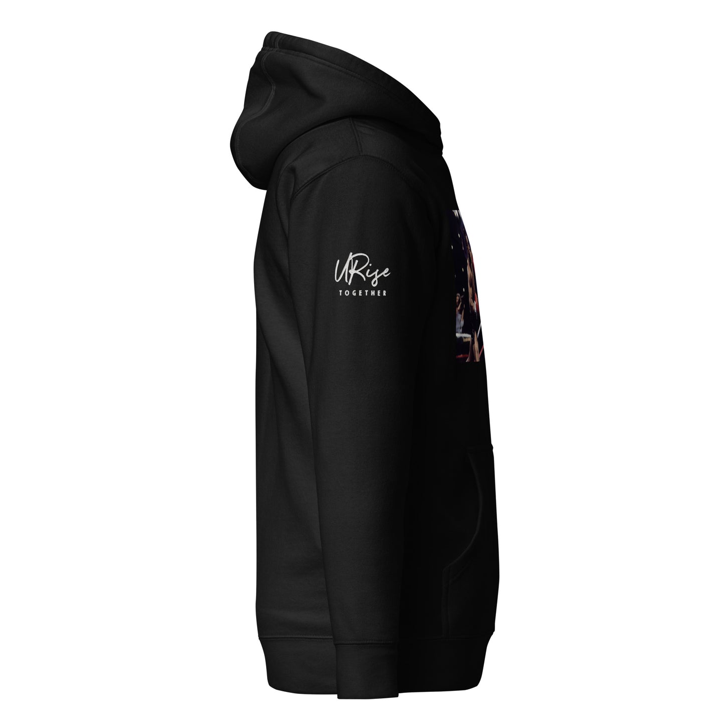 "URise Together" Boxing ICON Hoodie Unisex Cotton - Black
