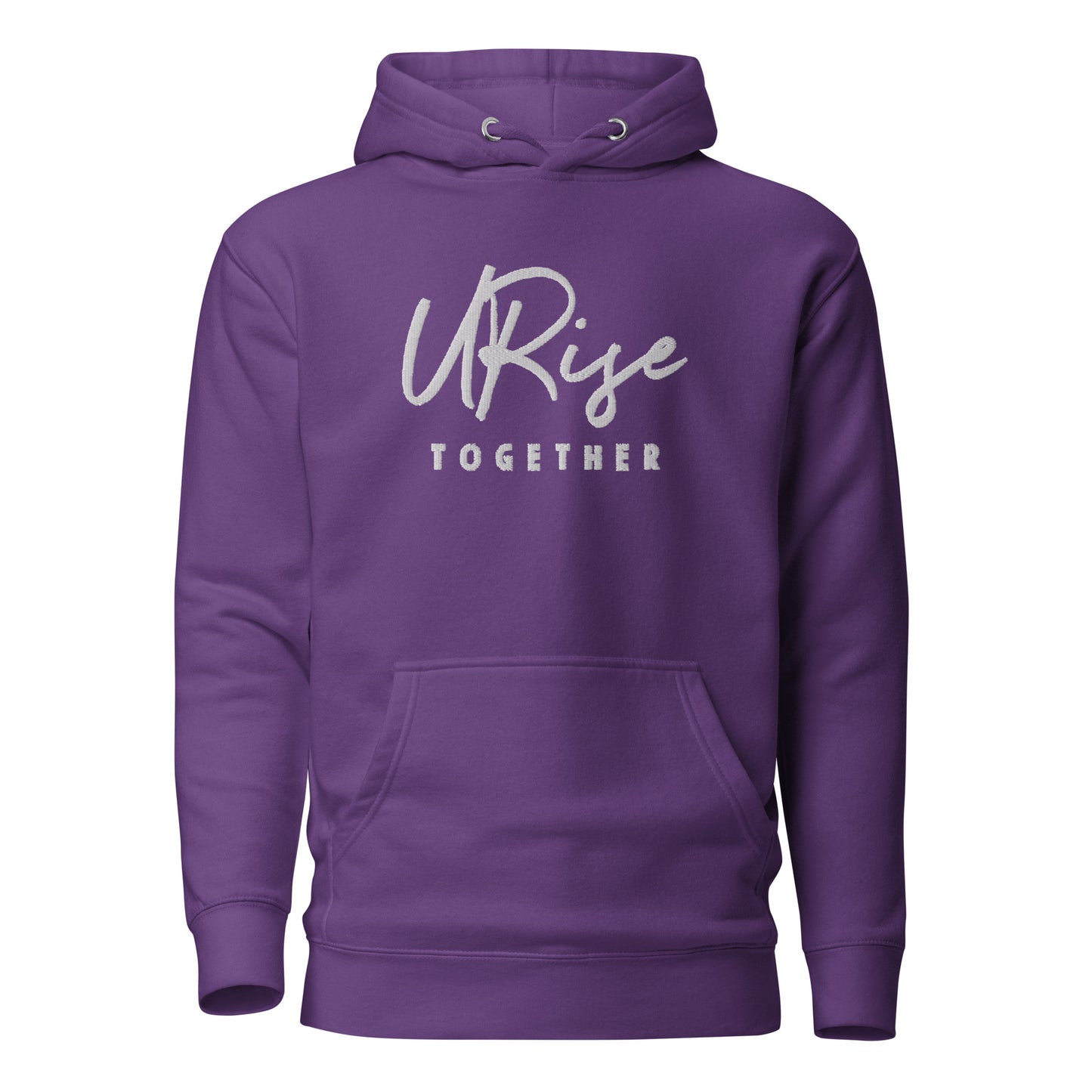 "URise Together" Embroidered logo Hoodie - Purple