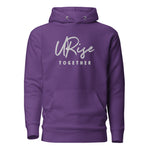 "URise Together" Embroidered logo Hoodie - Purple