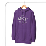 "URise Together" Embroidered logo Hoodie - Purple