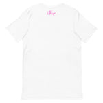 URise Together Logo Unisex Cotton T-shirt - White/ Pink