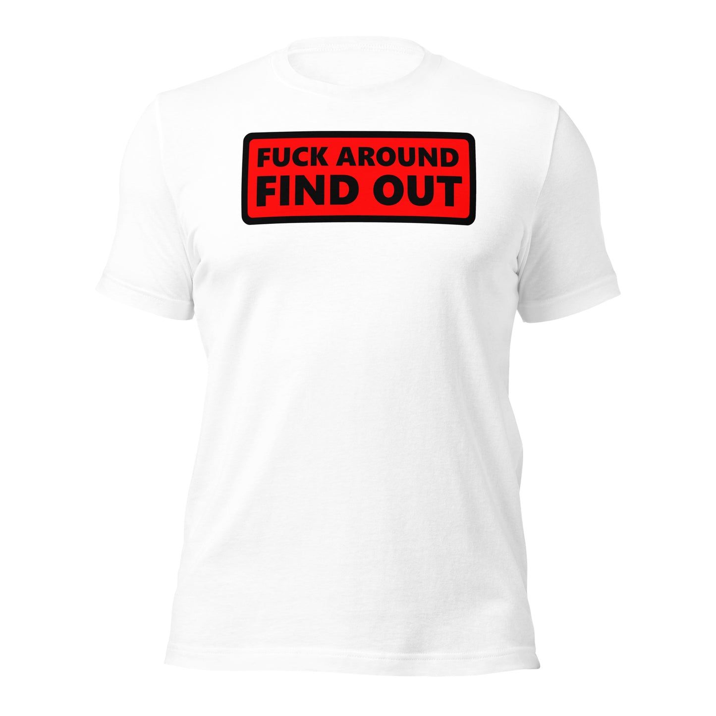 "URise Together" "F" Around and Find Out T-shirt - Red Background