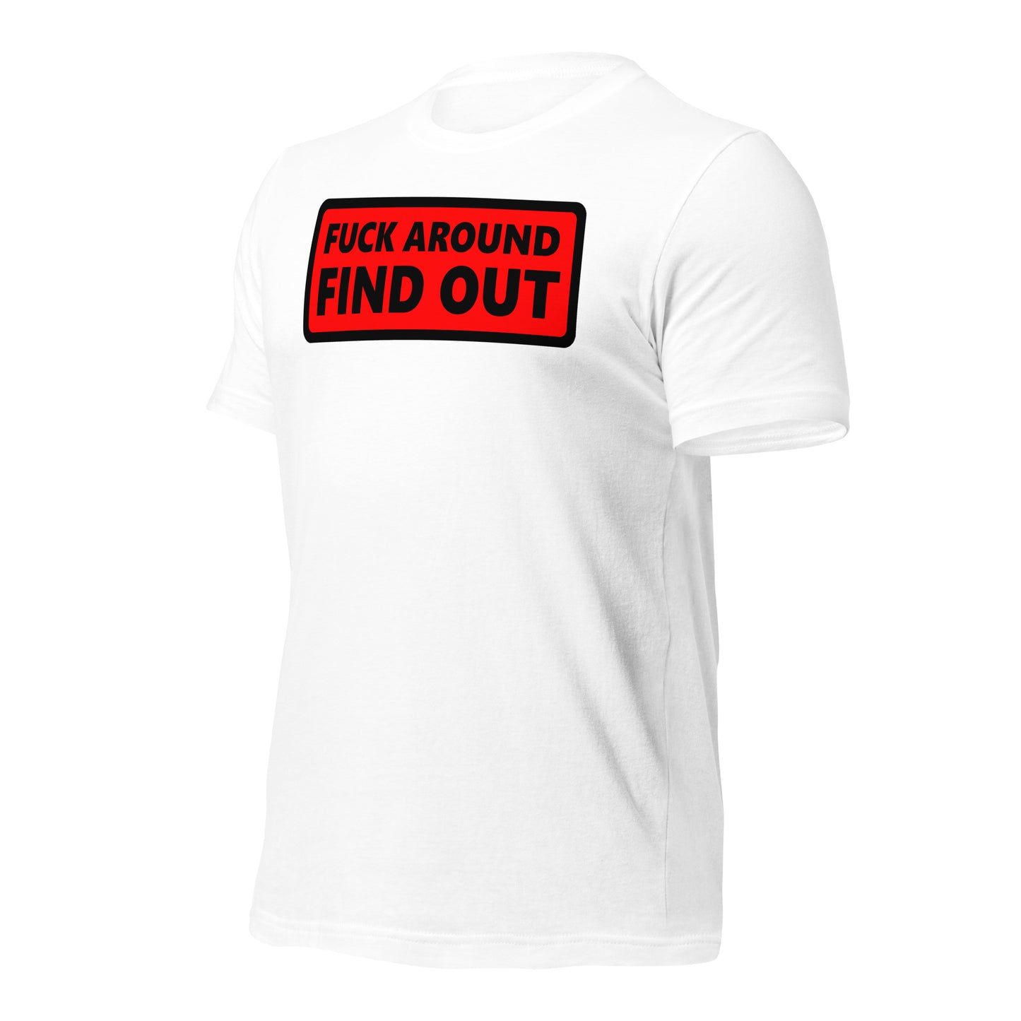 "URise Together" "F" Around and Find Out T-shirt - Red Background