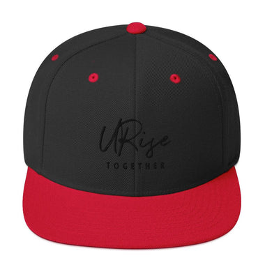 "URise Together" Embroidered Snapback Hat - Red - URiseTogetherApparel