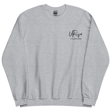 "URise Together" Embroidered Sweatshirt - Grey - URiseTogetherApparel