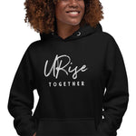"URise Together" Embroidered logo Hoodie - Black - URiseTogetherApparel
