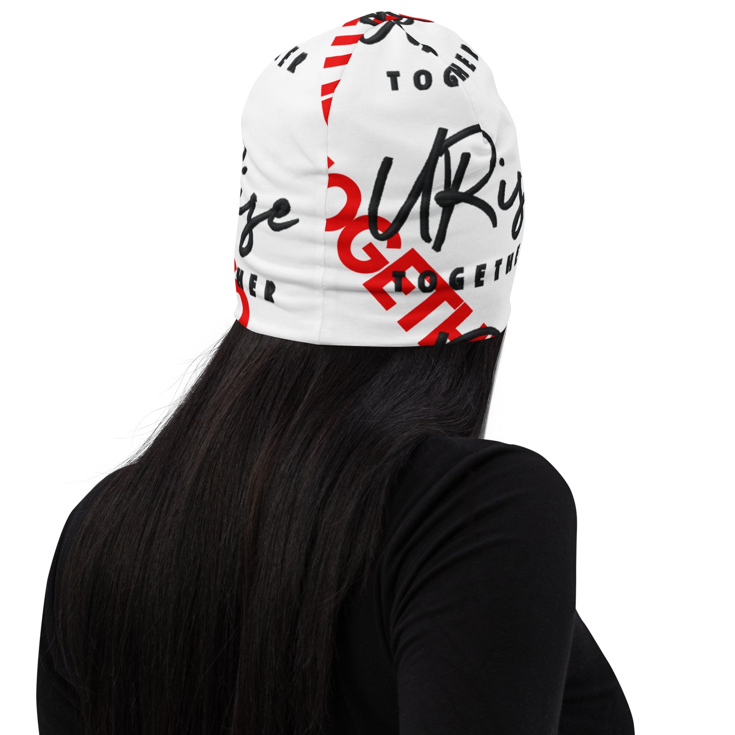 URise Together Unisex All-Over Logo Beanie