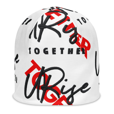 URise Together Unisex All-Over Logo Beanie