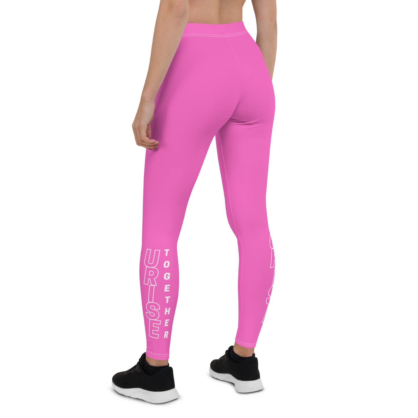 URise Together Leggings - Pink/ White