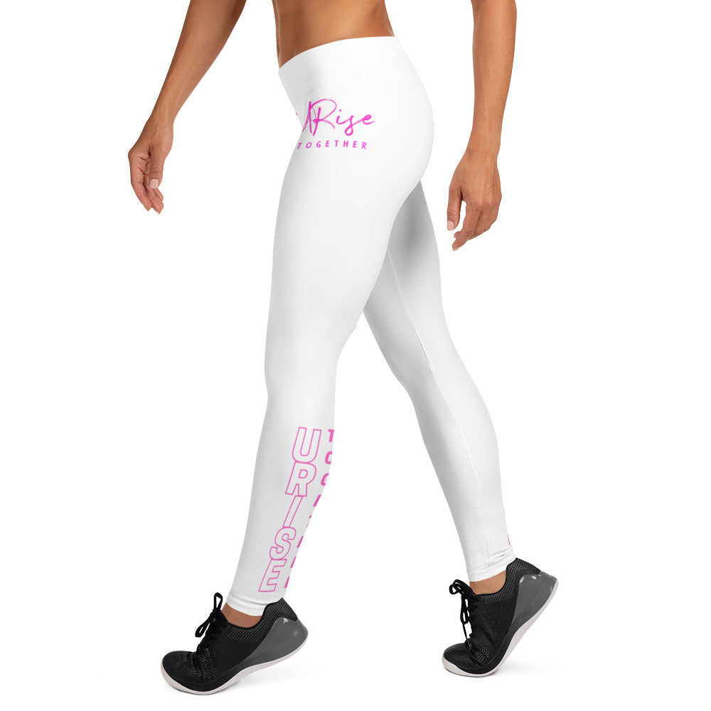 "URise Together" Leggings -White/ Black