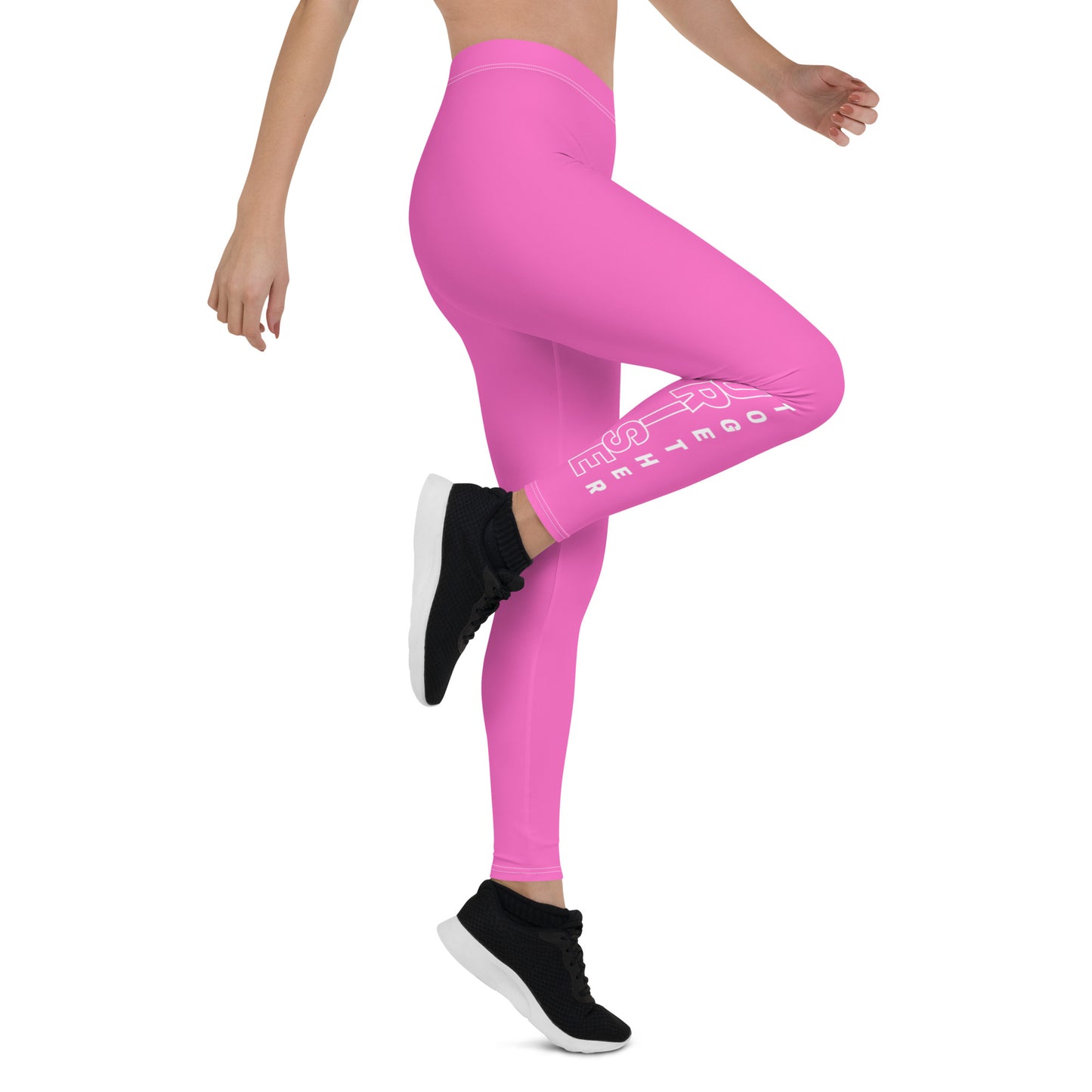 URise Together Leggings - Pink/ White