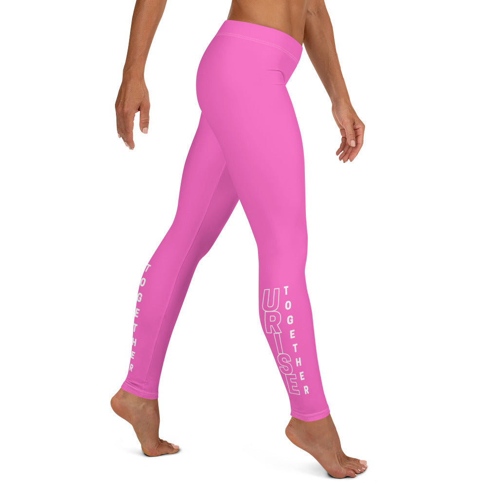 URise Together Leggings - Pink/ White