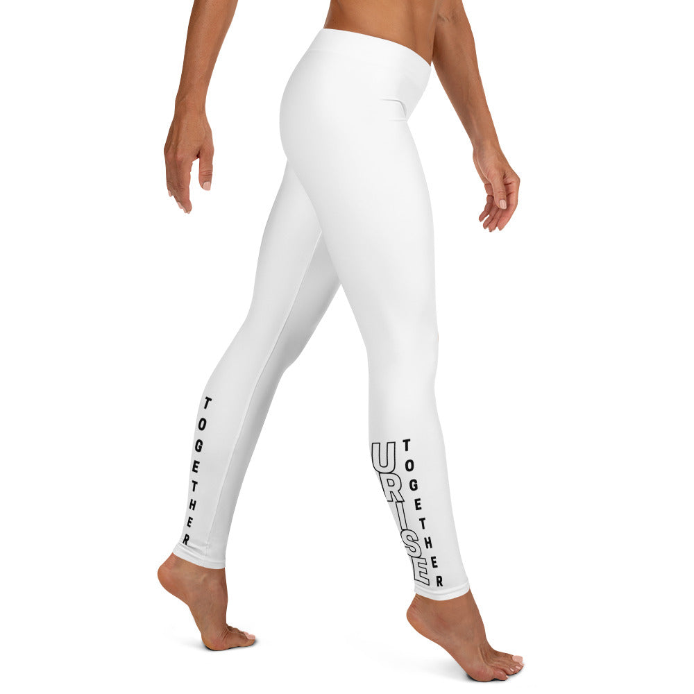 "URise Together" Leggings - White/ Black