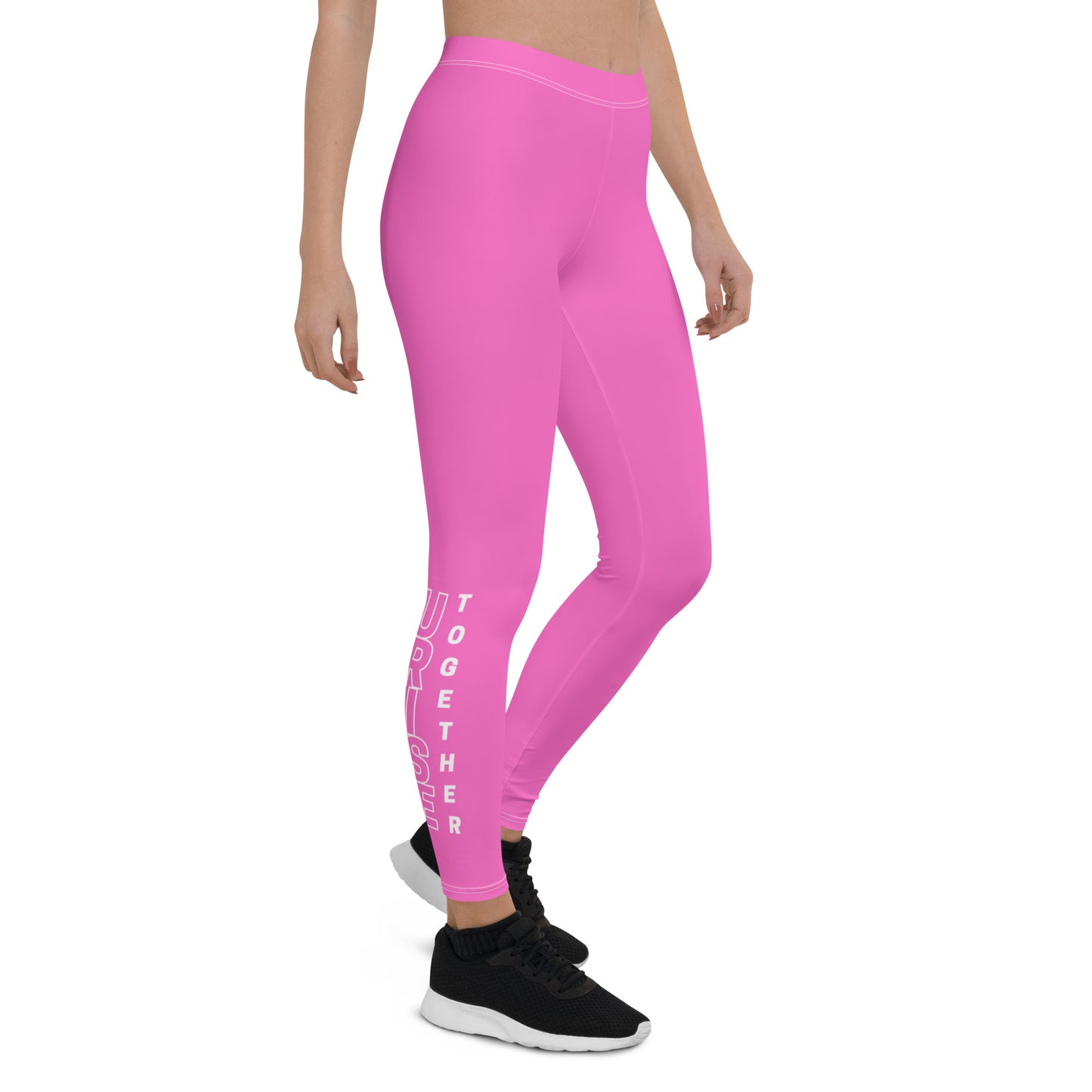 URise Together Leggings - Pink/ White