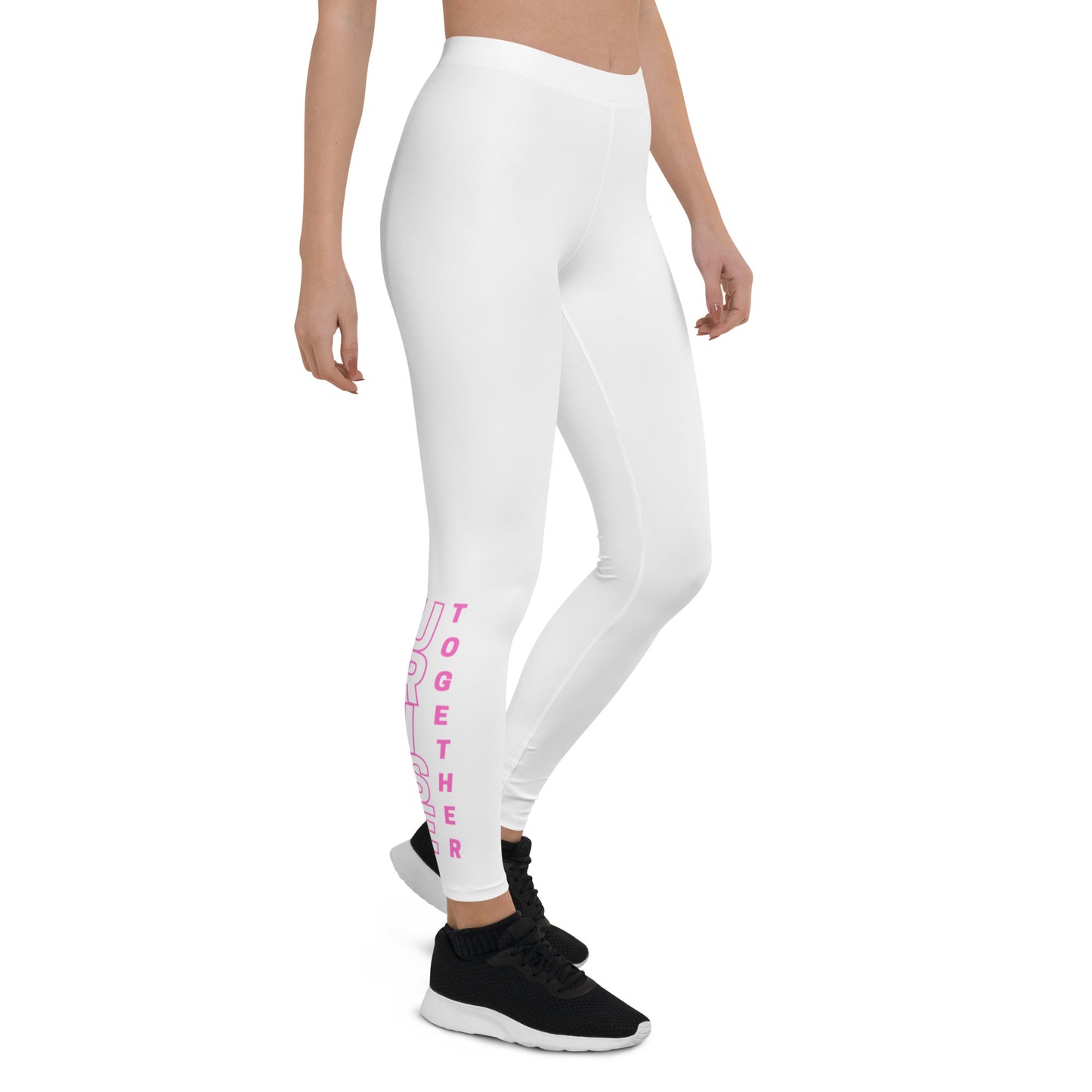 "URise Together" Leggings -White/ Black