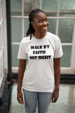 URise "Walk By Faith" T-shirt Unisex cotton