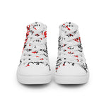 "URise Together" Men’s high top canvas shoes Wht/Red