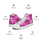 "URise Together" Men’s high top canvas shoes - PinkOut