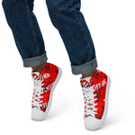 "URise Together" Men’s high top canvas shoes RedOut