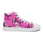 "URise Together" Men’s high top canvas shoes - PinkOut