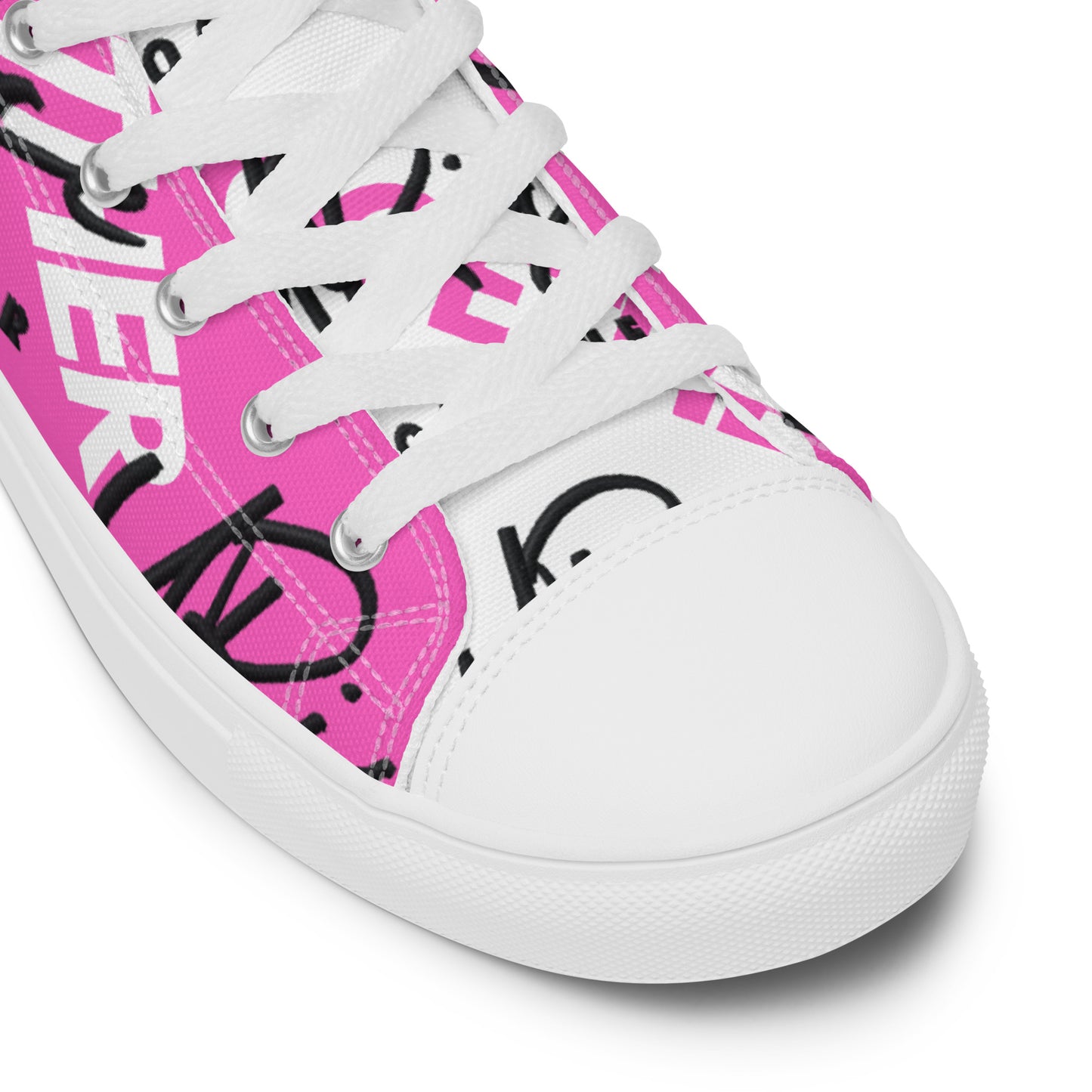 "URise Together" Men’s high top canvas shoes - PinkOut