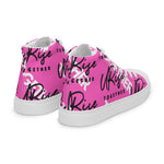 "URise Together" Men’s high top canvas shoes - PinkOut